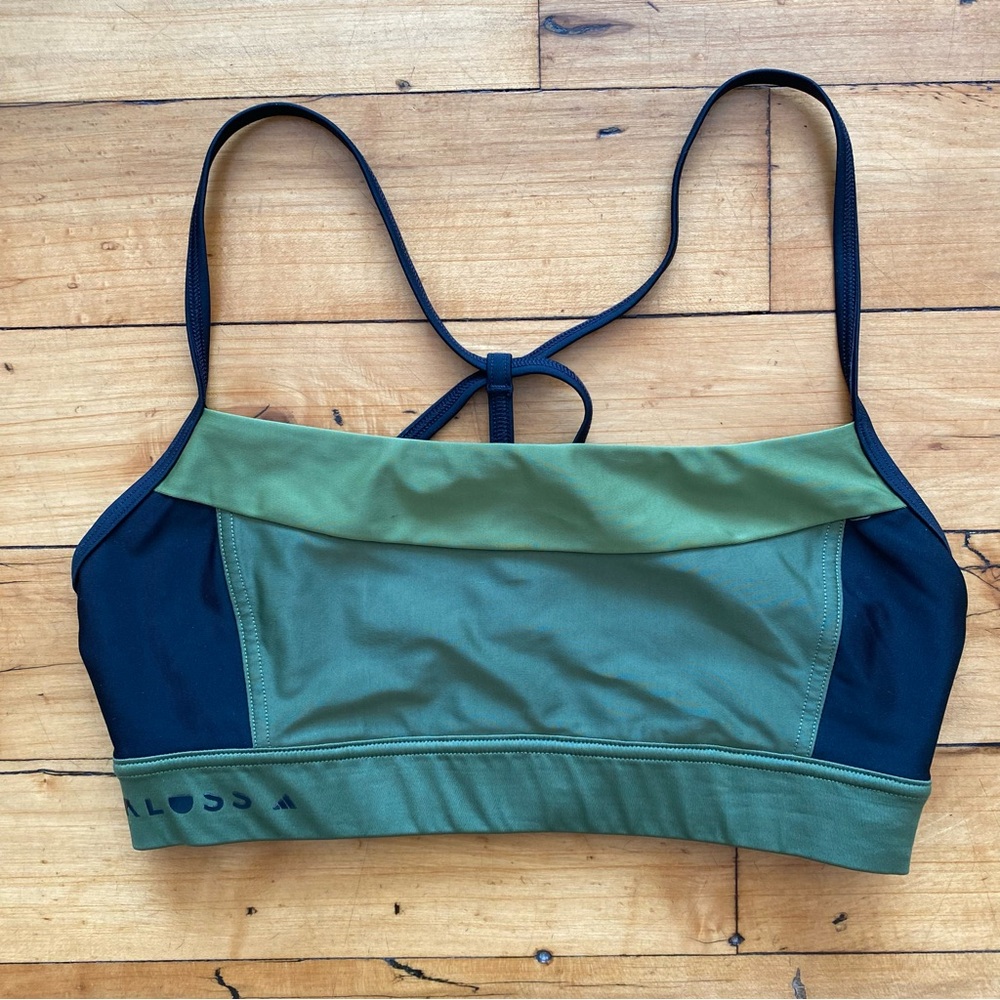 🫒 Karli Kloss x Adidas Olive Sporty Bikini Top - Size Small